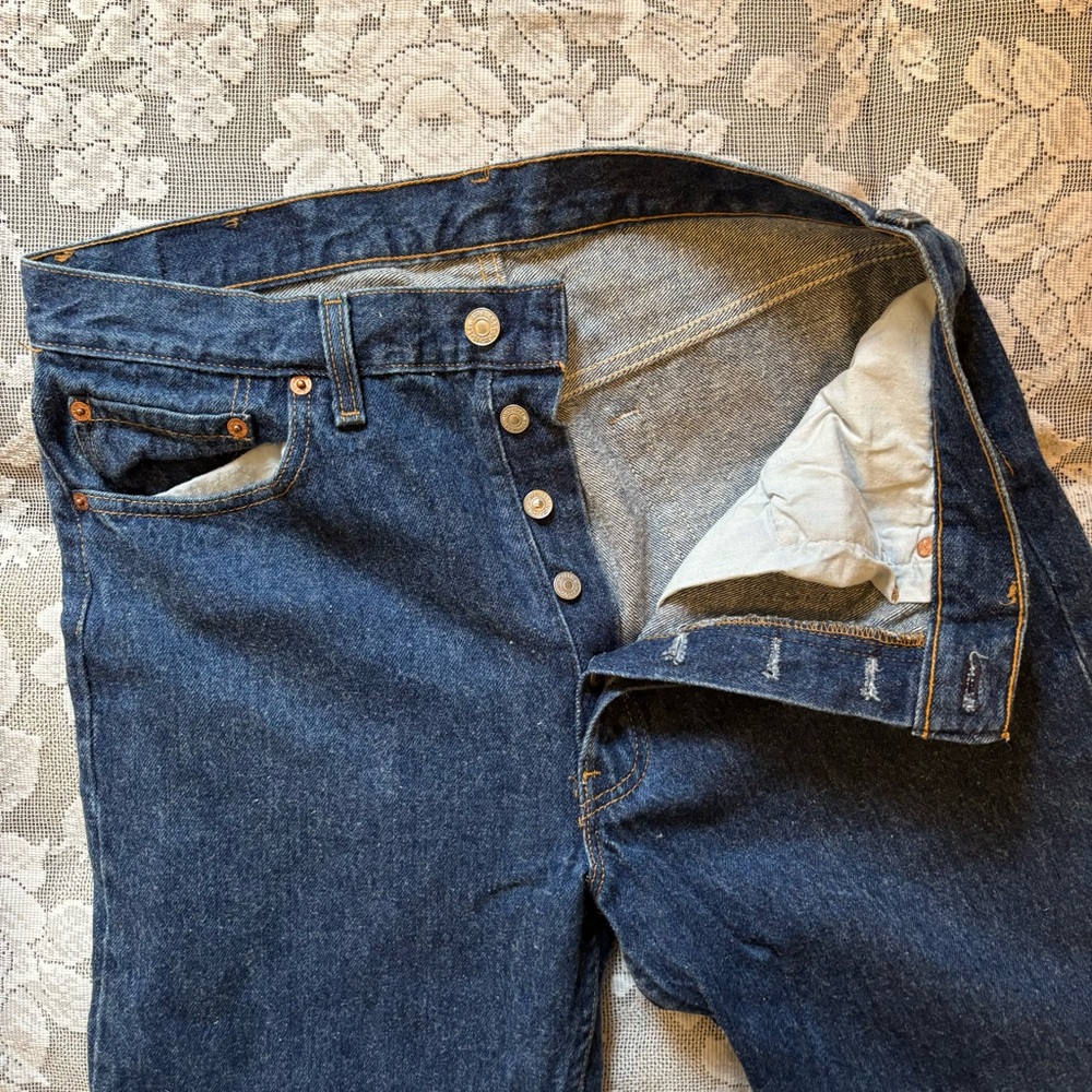 Levi's Men's Dark Blue Straight Jeans - Picture 3 of 3